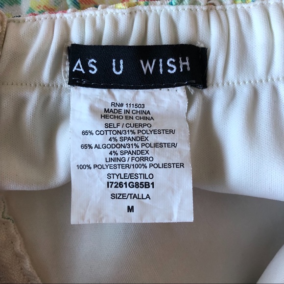 As U Wish Floral Denim Strapless Mini a Dress - Picture 3 of 7